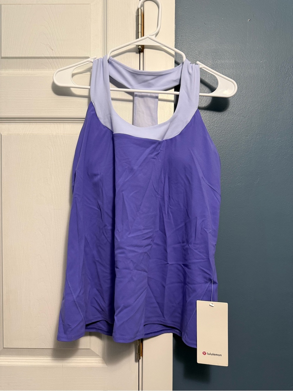 lululemon athletica Two-Tone Purple Scoop Neck Tank